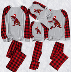 Parent-Child Christmas Plaid Patchwork Outfits