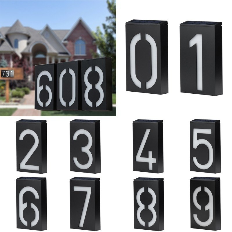 Solar Digital House Number Light with Large Display