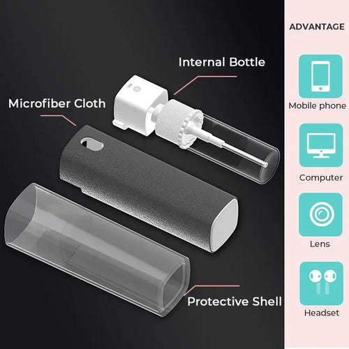 2-in-1 Screen Cleaner Spray with Microfiber Cloth