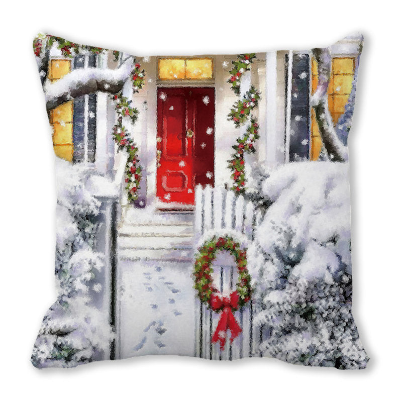 Merry Christmas Velvet Decorative Cushion ZT402