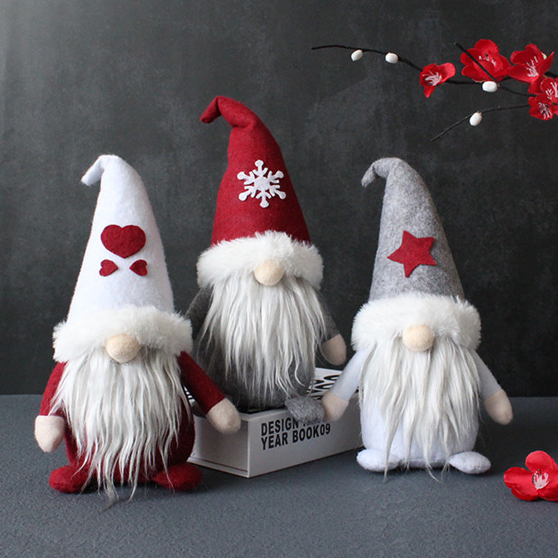 Creative Hooded Faceless Doll Christmas Gnome Plush Decor