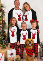 Parent-Child Christmas Plaid Patchwork Outfits