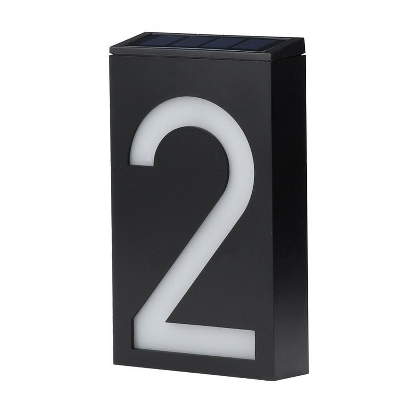 Solar Digital House Number Light with Large Display