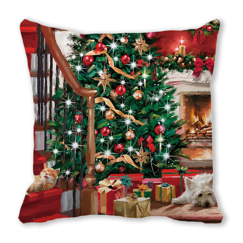 Merry Christmas Velvet Decorative Cushion ZT402