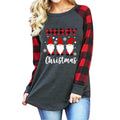 Merry Christmas Graphic Long Sleeve Women's Top