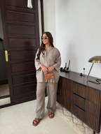 Nobu Linen Set - Women's Fashionable 2-Piece Outfit