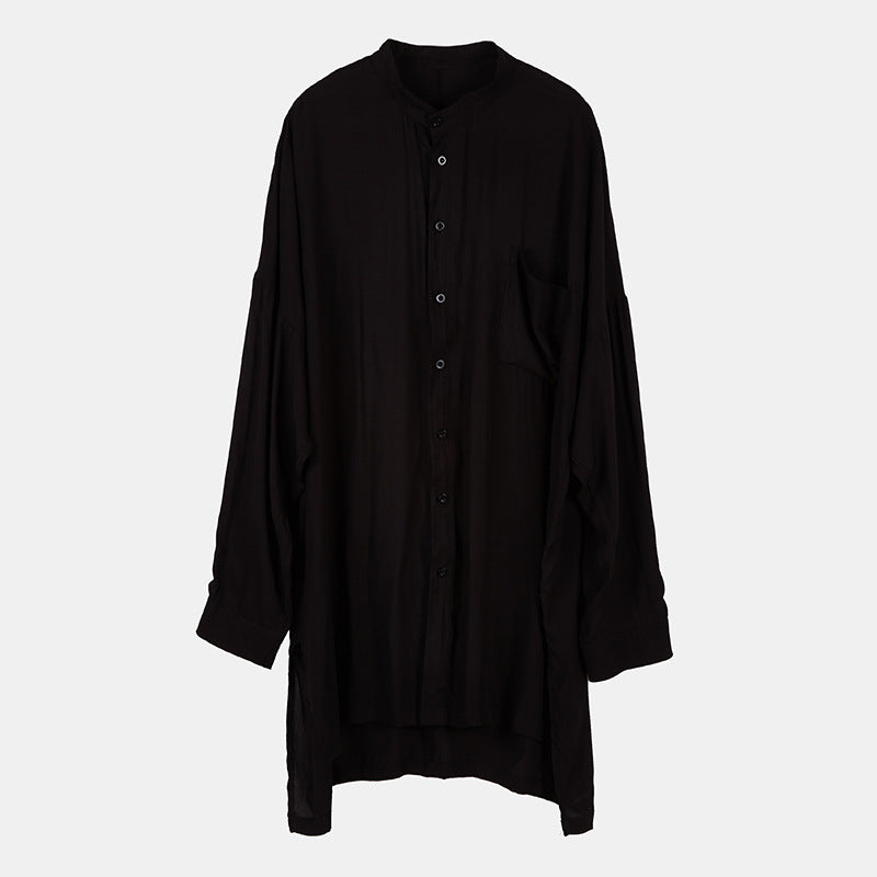 Silky Loose Dark Shirt for Men