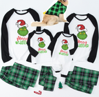 Parent-Child Christmas Plaid Patchwork Outfits