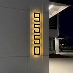 Custom Solar LED House Number Sign 6.7"