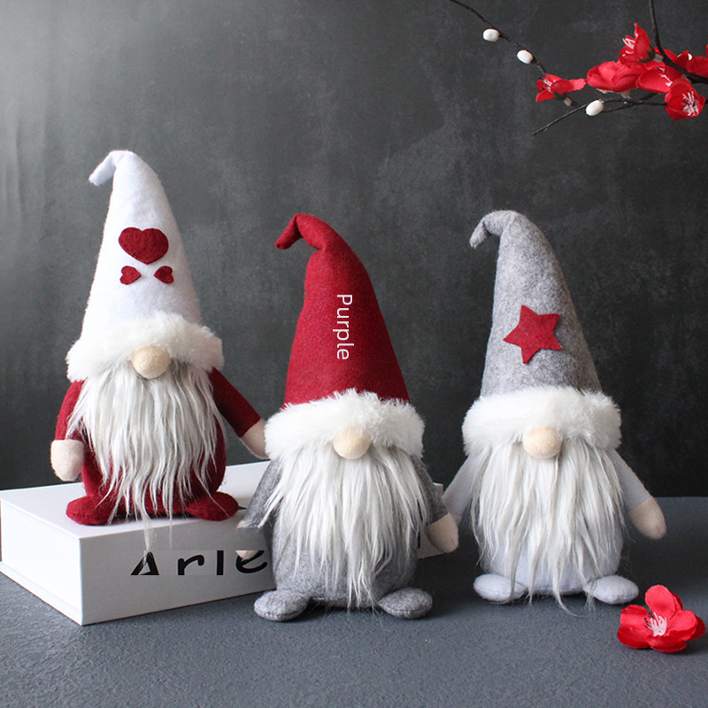 Creative Hooded Faceless Doll Christmas Gnome Plush Decor