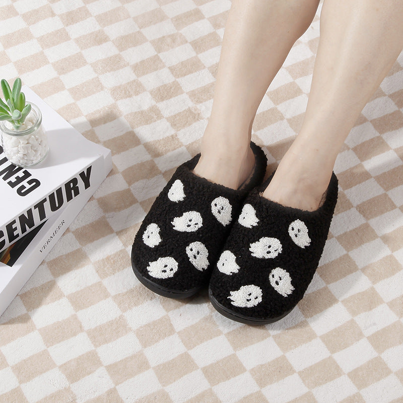 Comfortable Winter Cotton Ghost Slippers for Home