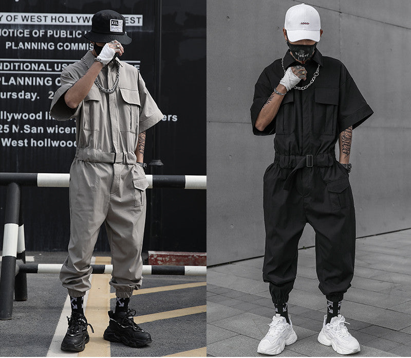 Japanese Functional Style Overalls for Men