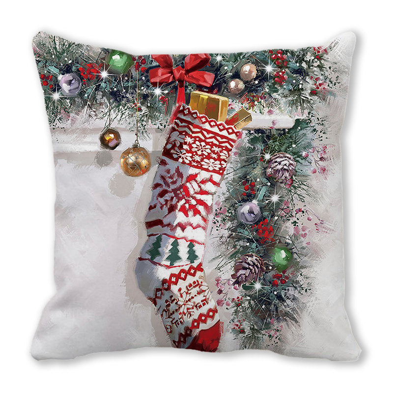 Merry Christmas Velvet Decorative Cushion ZT402
