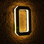 Custom Solar LED House Number Sign 6.7"