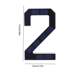 Custom Solar LED House Number Sign 6.7"