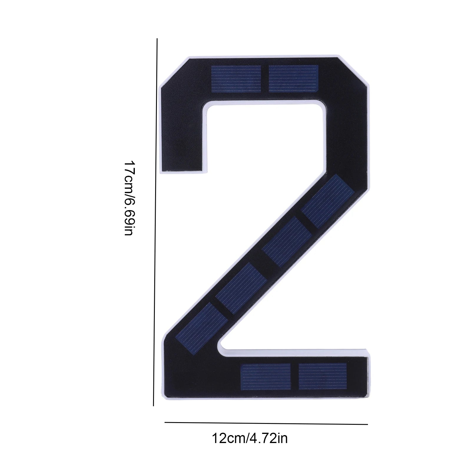 Custom Solar LED House Number Sign 6.7"