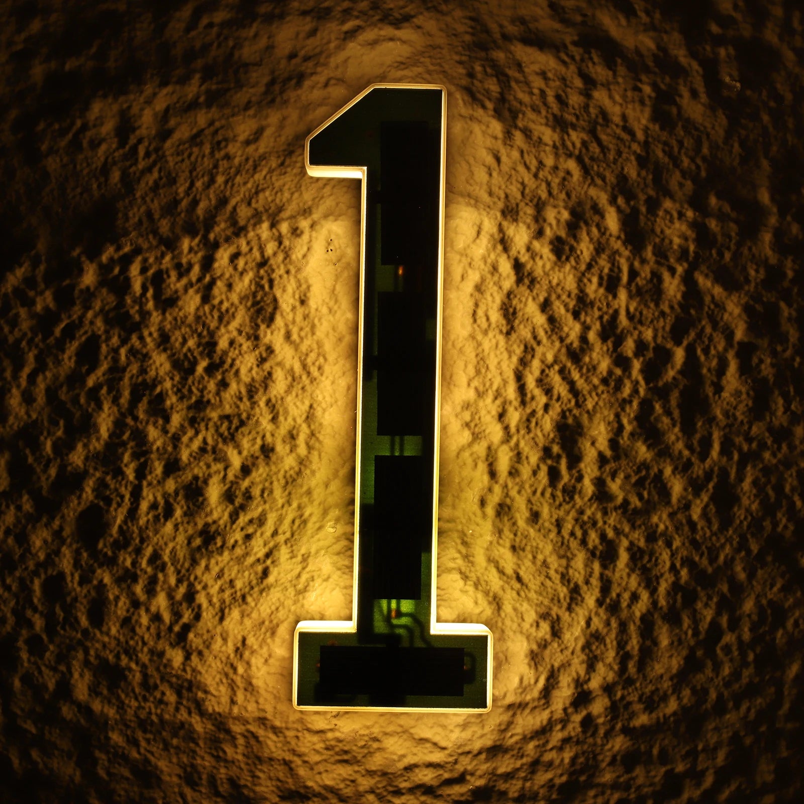 Custom Solar LED House Number Sign 6.7"
