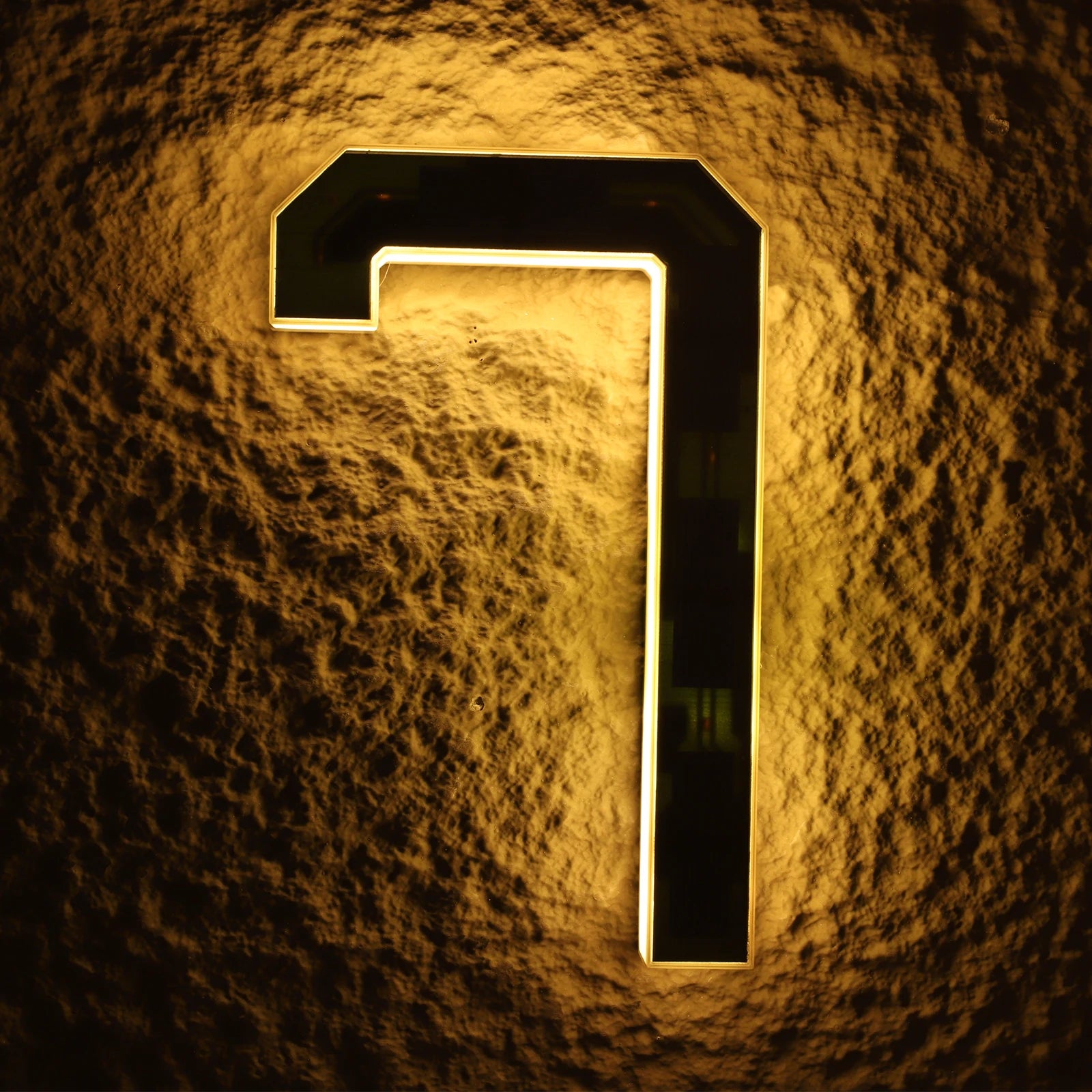 Custom Solar LED House Number Sign 6.7"