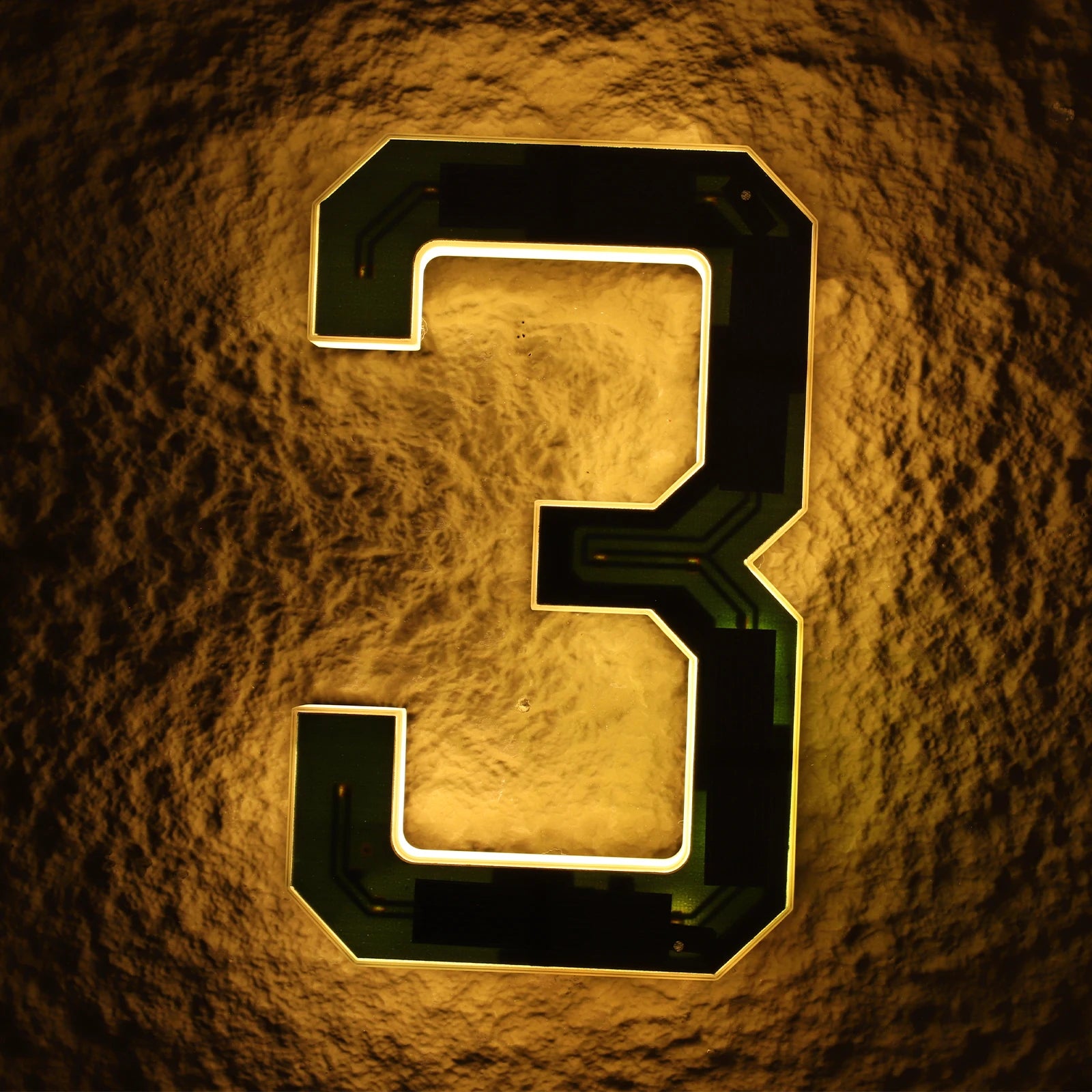 Custom Solar LED House Number Sign 6.7"