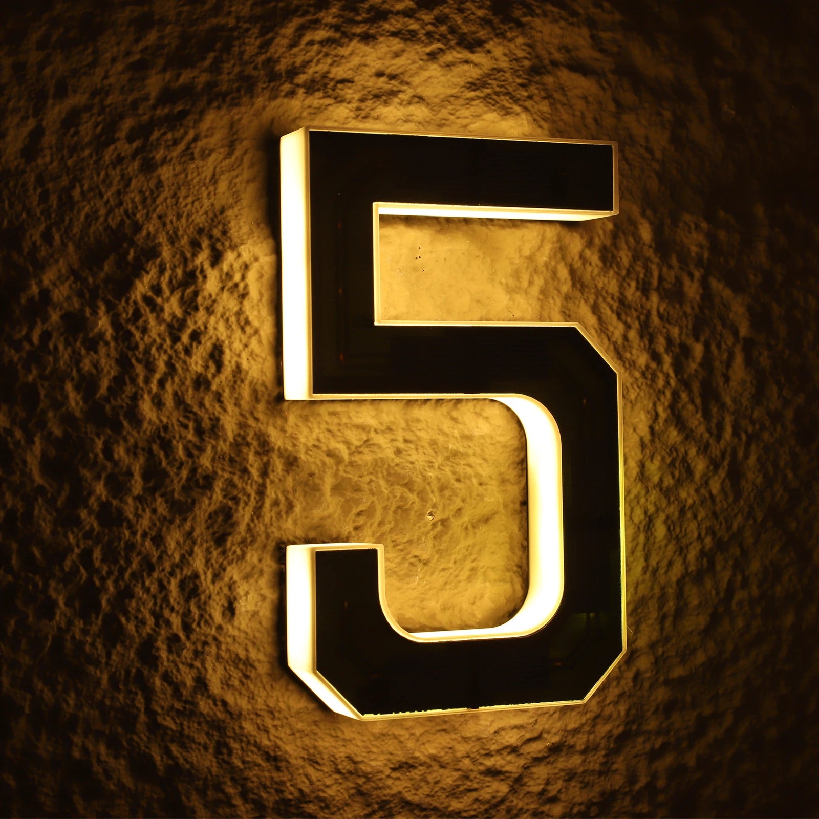 Custom Solar LED House Number Sign 6.7"