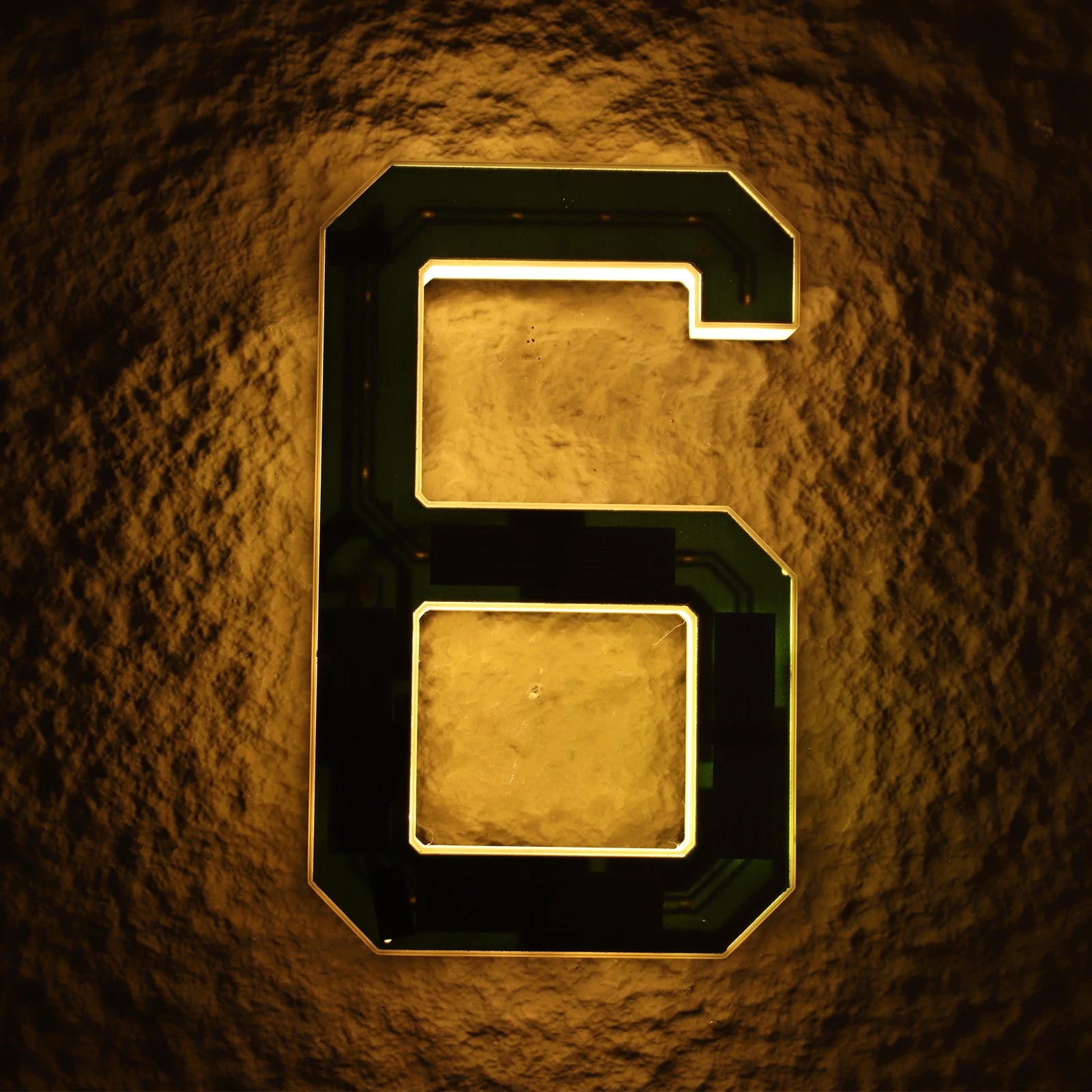 Custom Solar LED House Number Sign 6.7"
