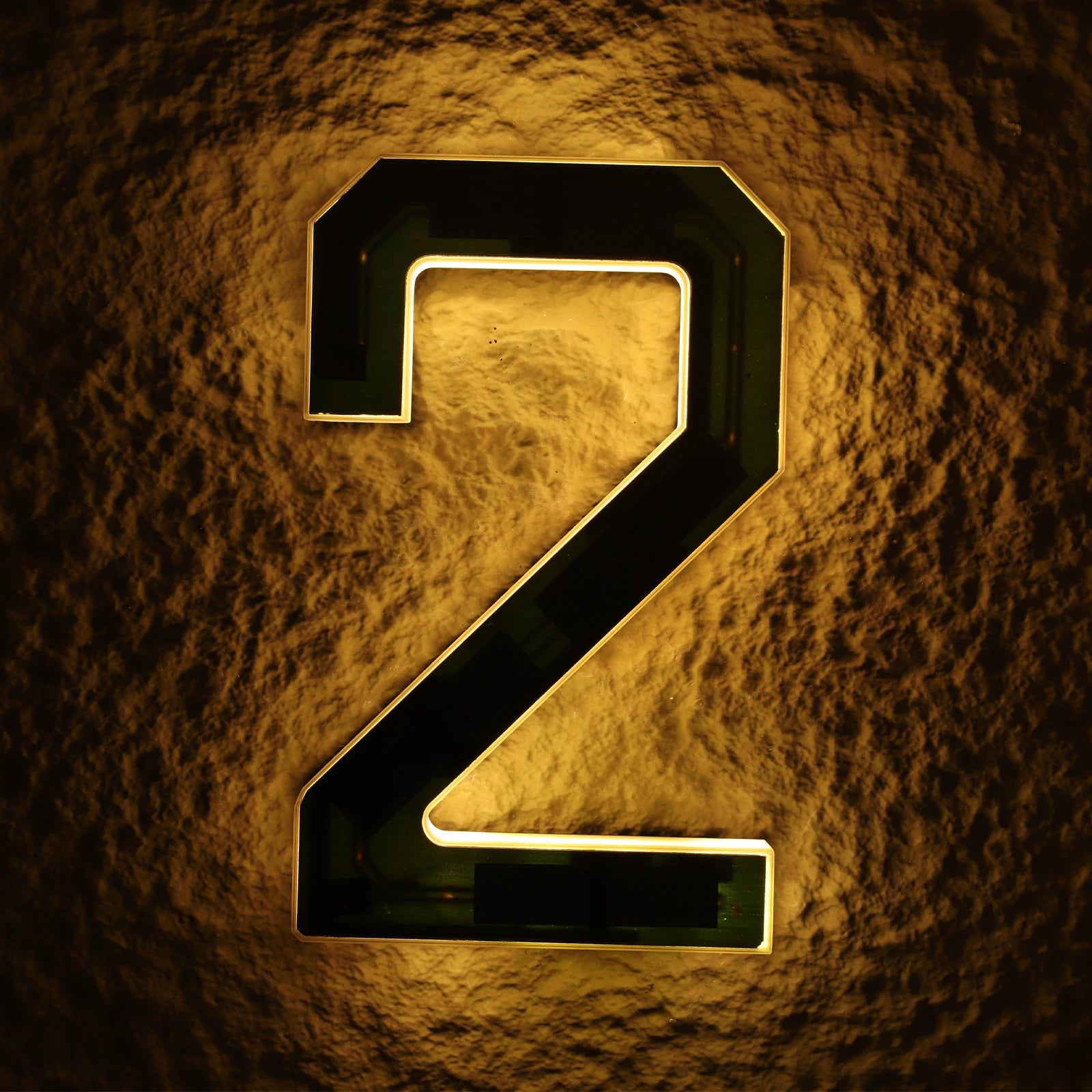 Custom Solar LED House Number Sign 6.7"