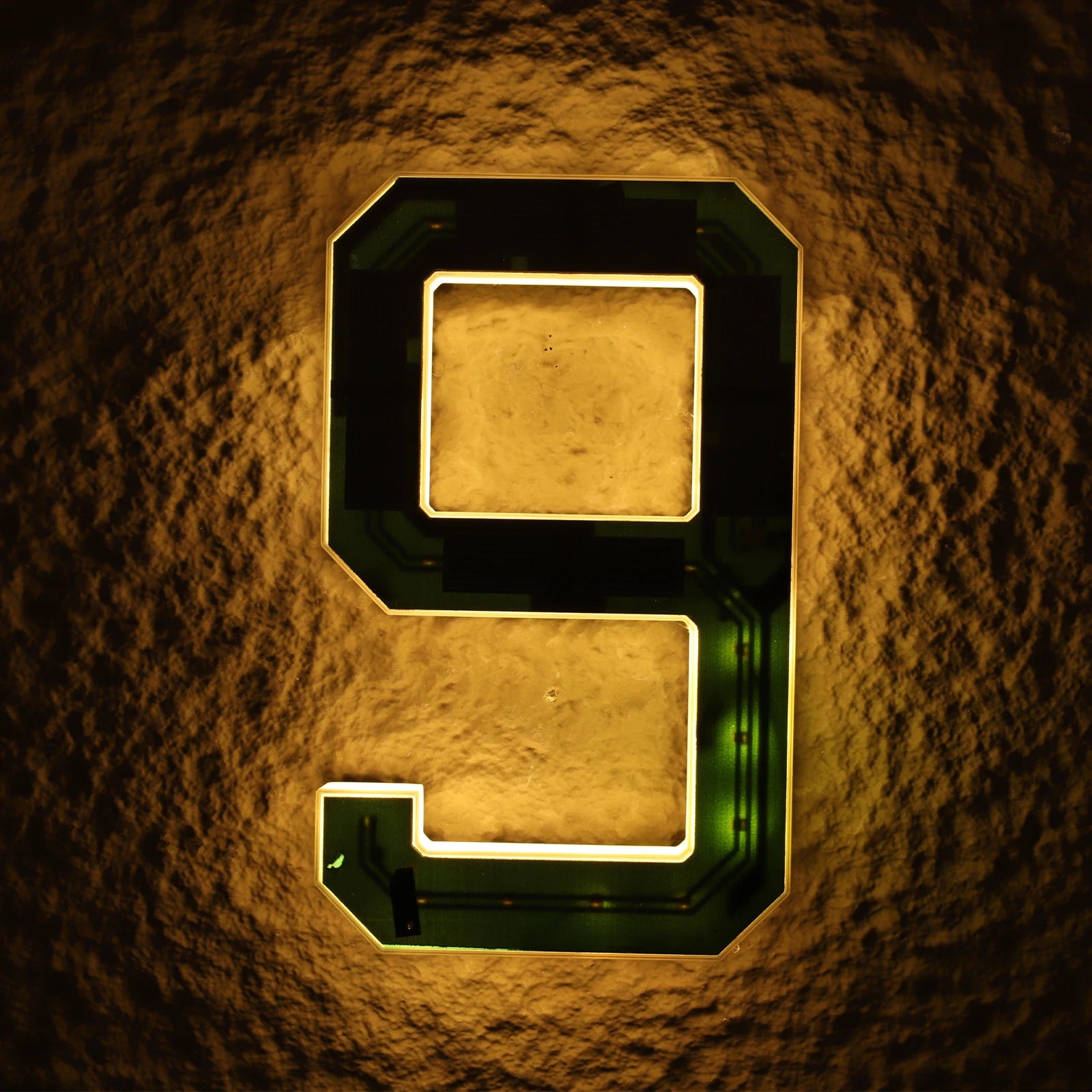 Custom Solar LED House Number Sign 6.7"