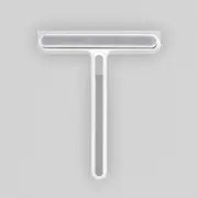 3-in-1 Glass Cleaning Brush with Handle and Squeegee