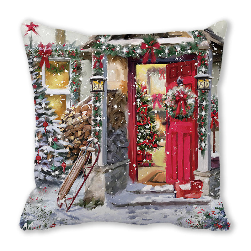 Merry Christmas Velvet Decorative Cushion ZT402