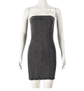 "Sexy Backless Strapless Denim Dress"