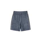 Suede Side Stitching Five-Point Shorts