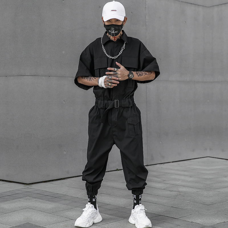 Japanese Functional Style Overalls for Men
