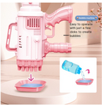 32-Hole Electric Bubble Gun for Kids' Play and Events