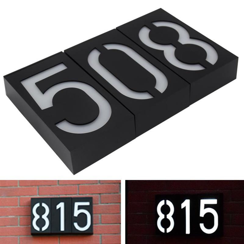 Solar Digital House Number Light with Large Display