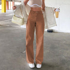 Trendy Wide Leg Slim Fit Ladies Jeans