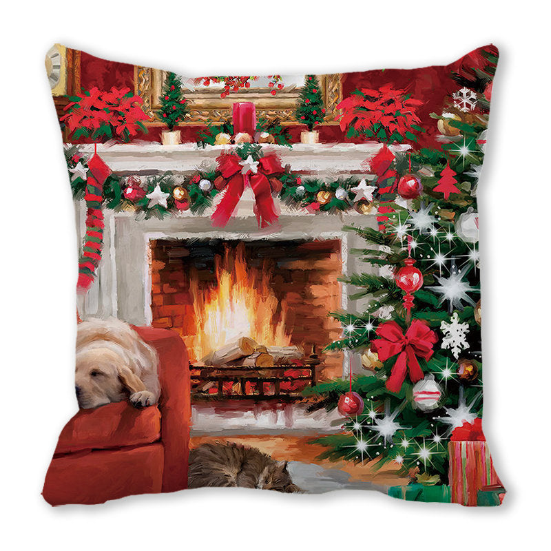 Merry Christmas Velvet Decorative Cushion ZT402