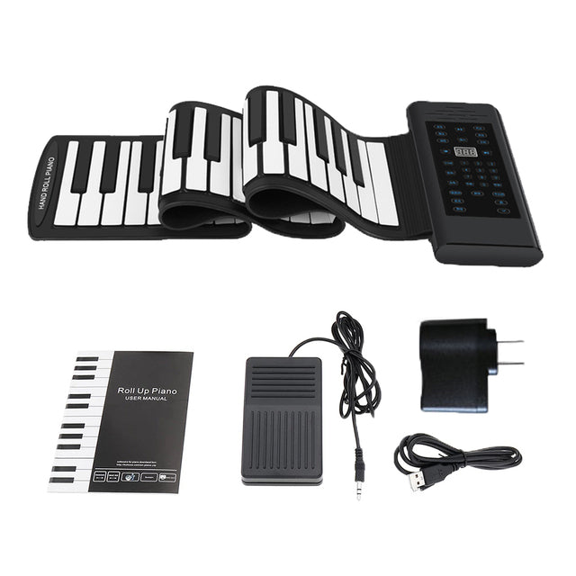Portable 61-Key Foldable Piano with Bluetooth Speaker