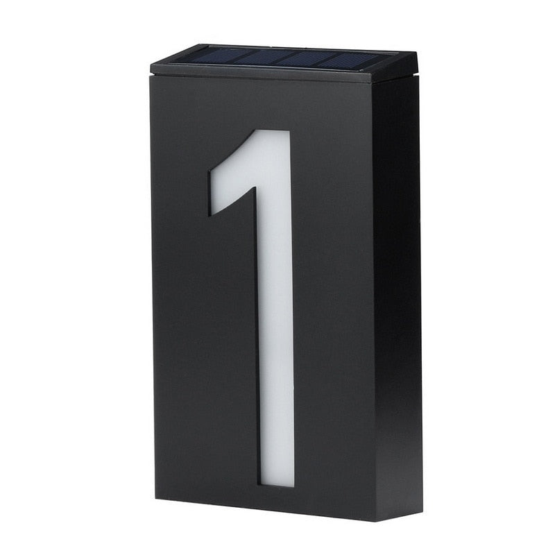 Solar Digital House Number Light with Large Display